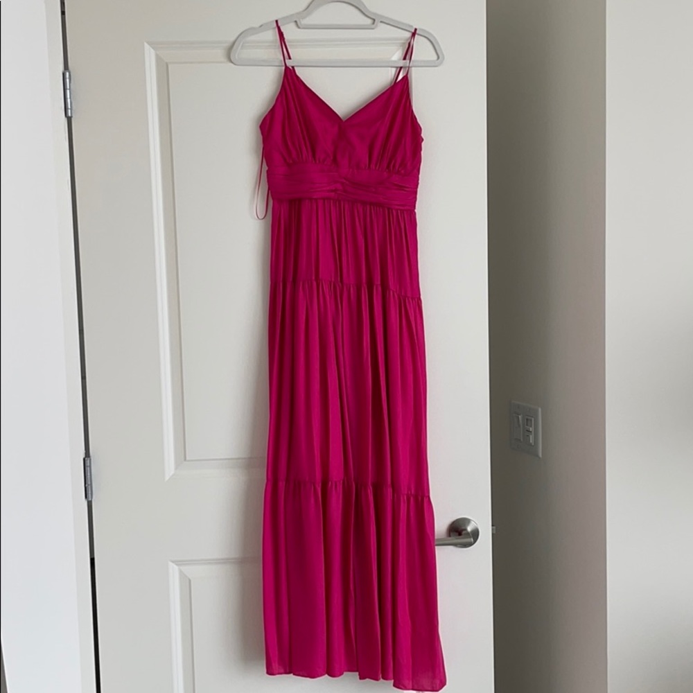 Hot Pink Intermix Maxi Dress
